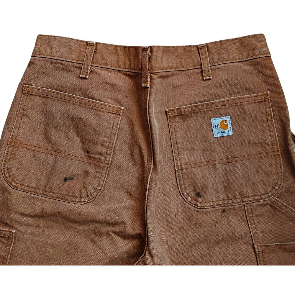 Carhartt FR Flame Resistant Dungaree Fit Men's Cargo Pants Copper Brown Sz 33X37